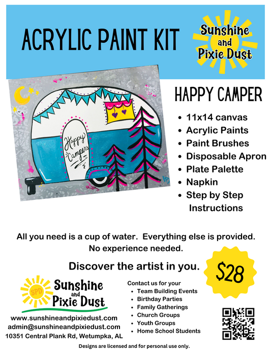 Happy Camper Acrylic Paint Kit