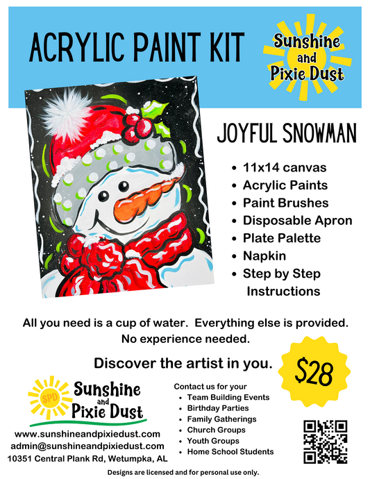 Joyful Snowman Acrylic Paint Kit