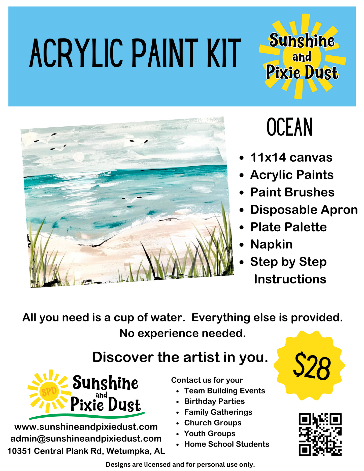 Ocean Acrylic Paint Kit