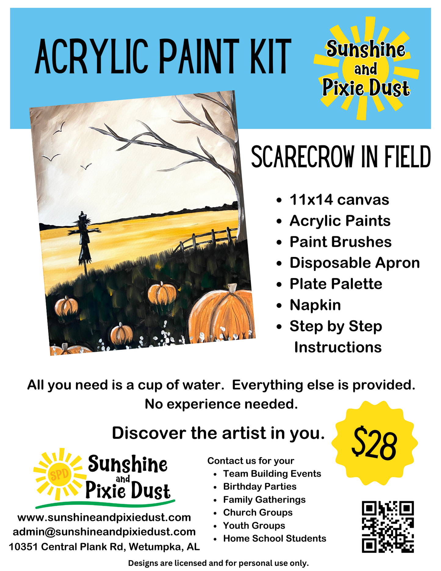 Scarecrow in Field Acrylic Paint Kit