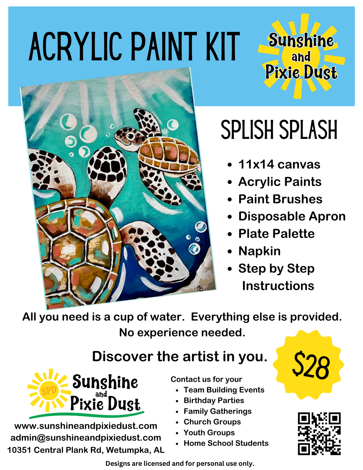 Splish Splash Acrylic Paint Kit
