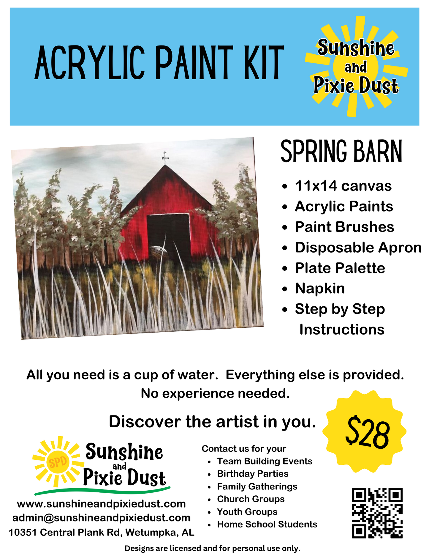 Spring Barn Acrylic Paint Kit
