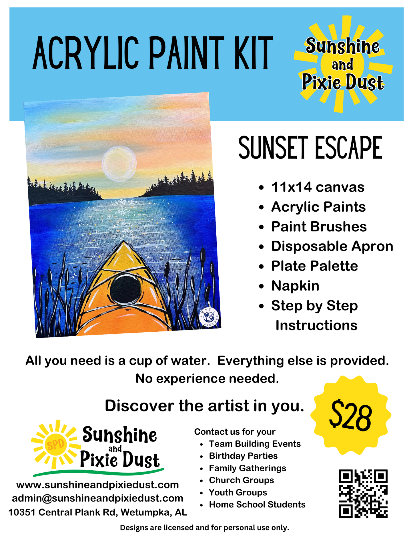 Sunset Escape Acrylic Paint Kit