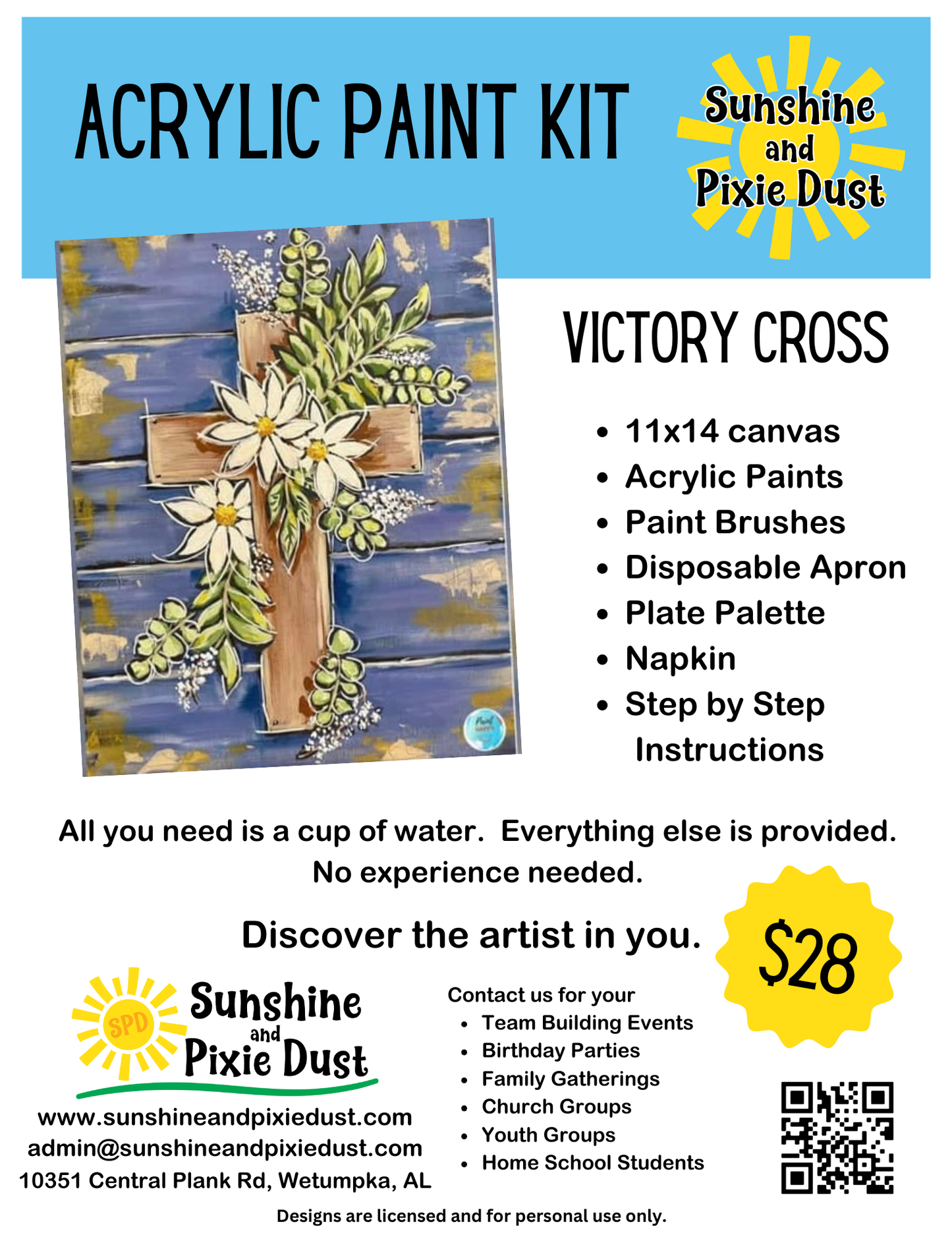 Victory Cross  Acrylic paint kit