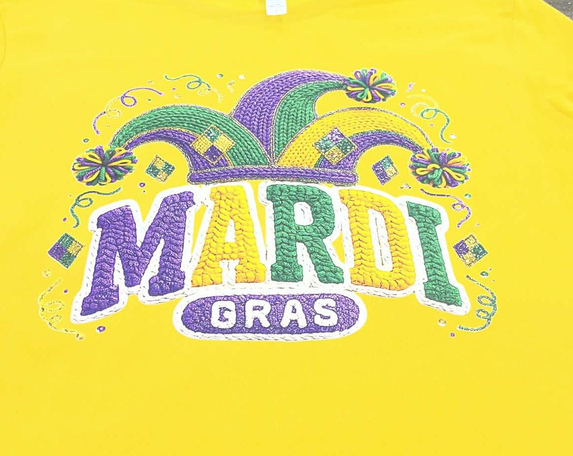 Mardi Gras Graphic T-Shirt | Louisiana Mardi Gras Shirt | Jester Carnival Tee | New Orleans Festival Apparel