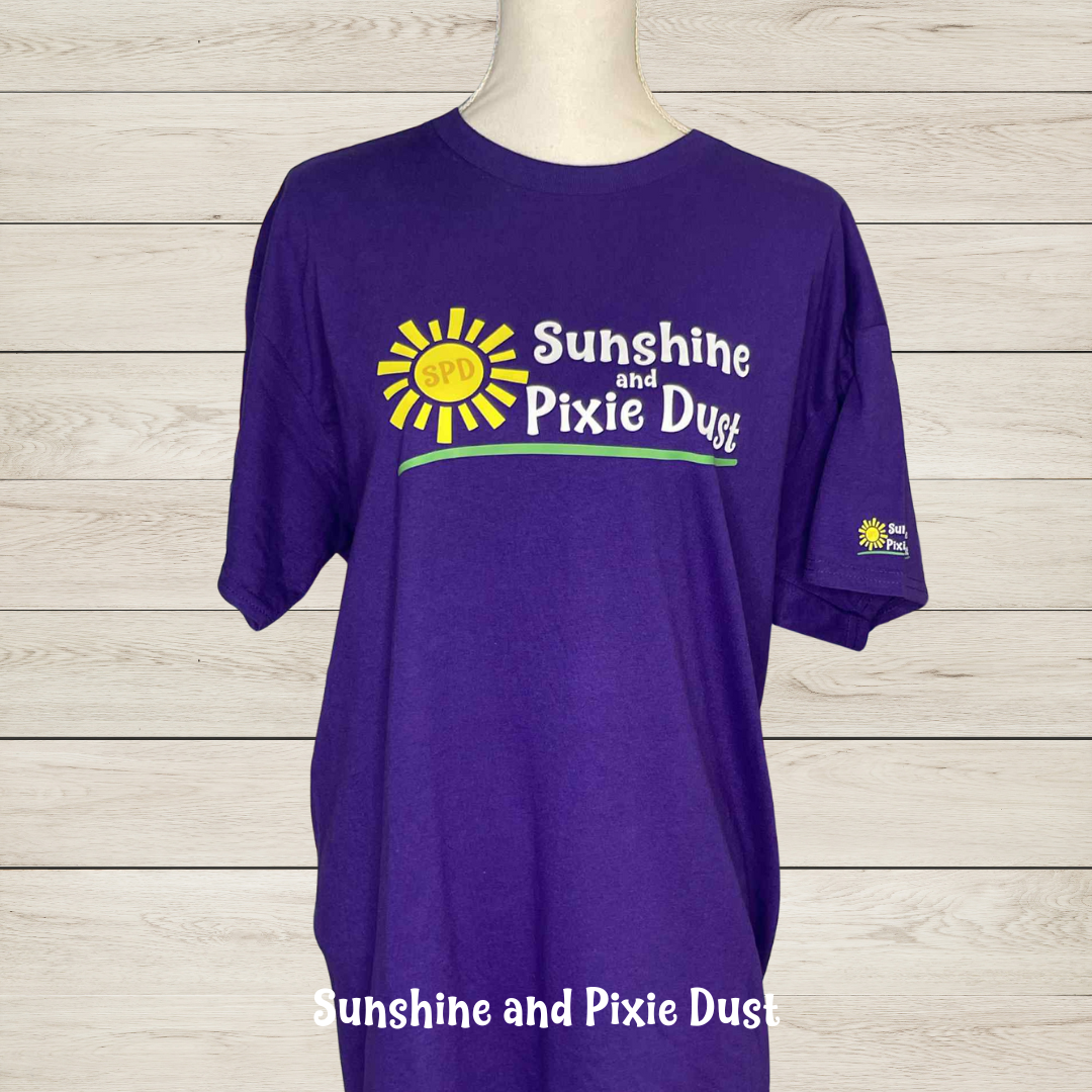 Sunshine and Pixie Dust Purple T-Shirt, SPD Merch, Heavy Cotton, Unisex Fit