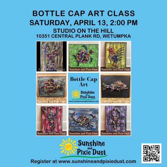 04/13/2024 PM 02:00 Bottle Cap Art Class (SPD Studio)