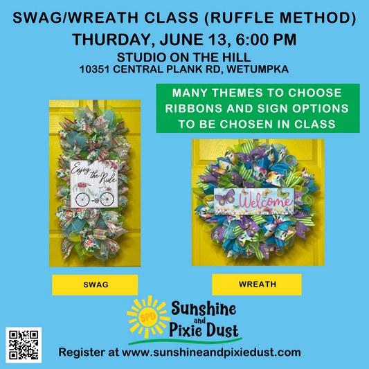 06/13/2024 PM 06:00 Swag/Wreath Class (SPD Studio)