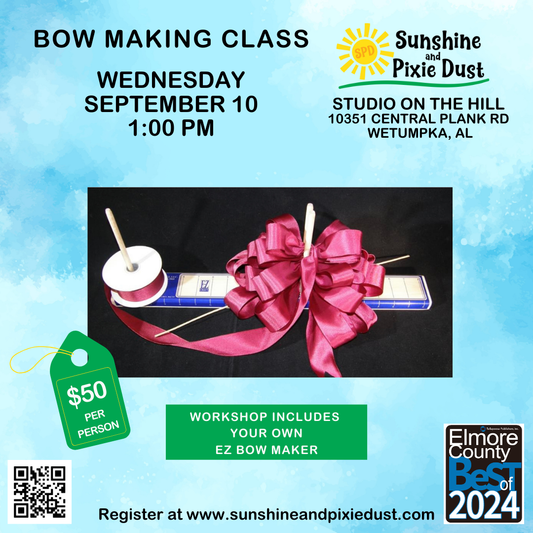 09/10/2025 PM 01:00 Bow Making Class (SPD Studio)