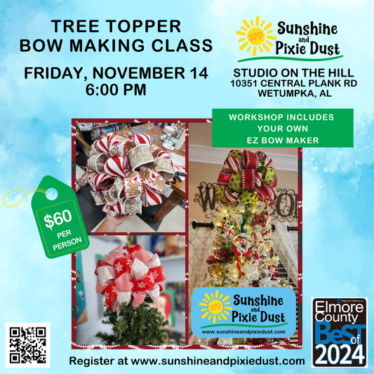 11/14/2025 PM 06:00 Tree Topper Making Class (SPD Studio)