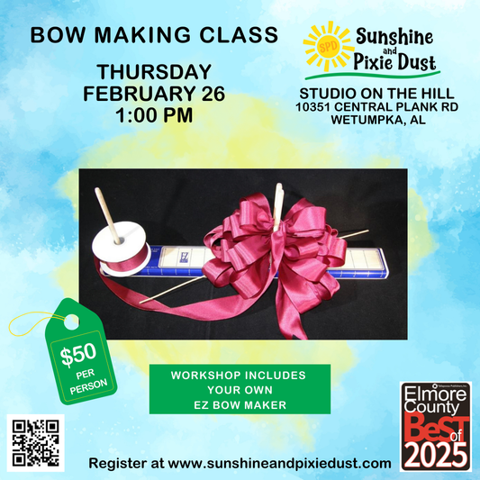 02/26/2026 PM 01:00 Bow Making Class (SPD Studio)