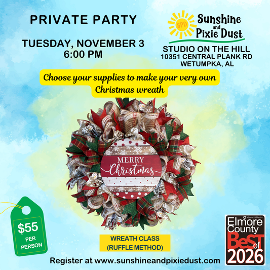 11/03/2026 PM 06:00 Private Party Wreath Class