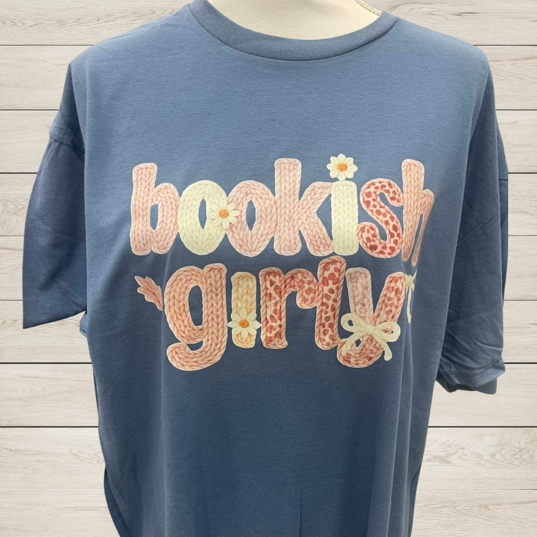 Bookish Girly Shirt | Cute Book Lover Top | Reader Aesthetic Apparel | Literary Shirt for Bookworms