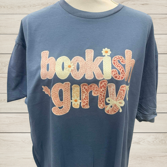 Bookish Girly Shirt | Cute Book Lover Top | Reader Aesthetic Apparel | Literary Shirt for Bookworms