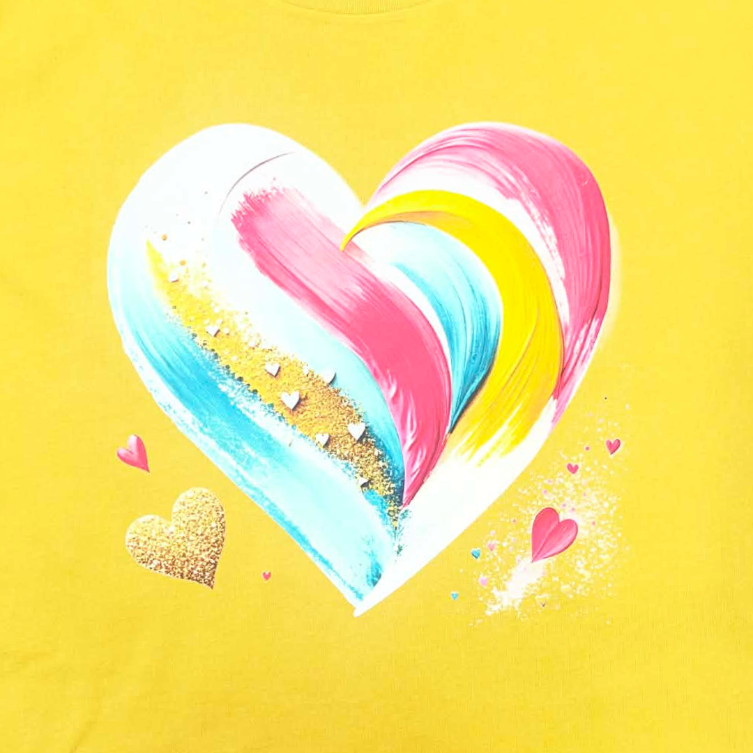 Painted Heart Graphic T-Shirt | Artistic Love Shirt | Abstract Brushstroke Heart Tee | Creative Valentine Shirt
