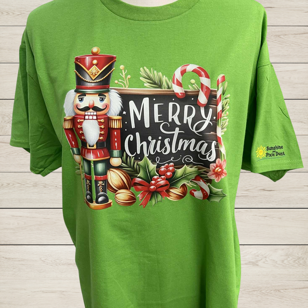 Merry Christmas Nutcracker Shirt | Festive Christmas Graphic Tee | Holiday Nutcracker Shirt | Cheerful Christmas T-Shirt