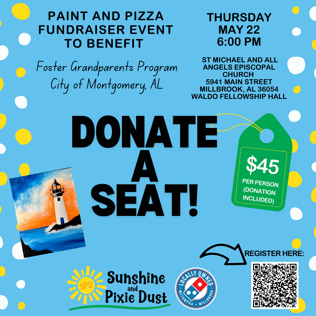 05/22/2025 PM 06:00 Paint and Pizza Fundraiser Event Foster Grandparents Program