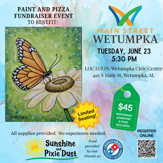 06/23/2026 PM 05:30 Paint and Pizza Fundraiser Main Street Wetumpka