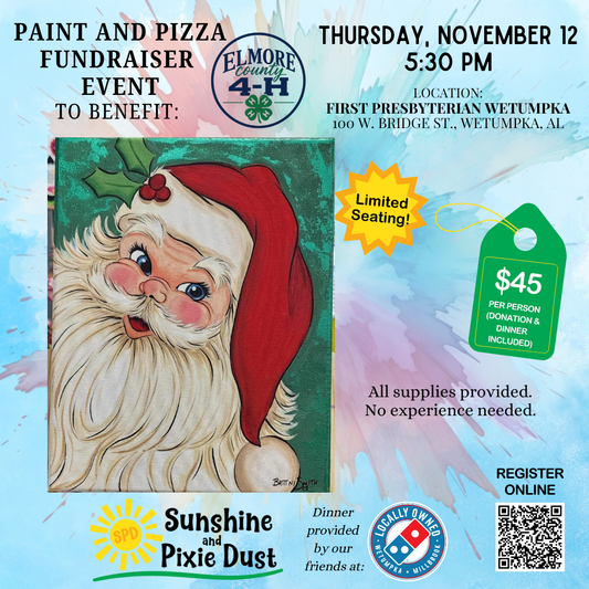 11/12/2026 PM 05:30 Paint and Pizza Fundraiser Elmore County 4-H