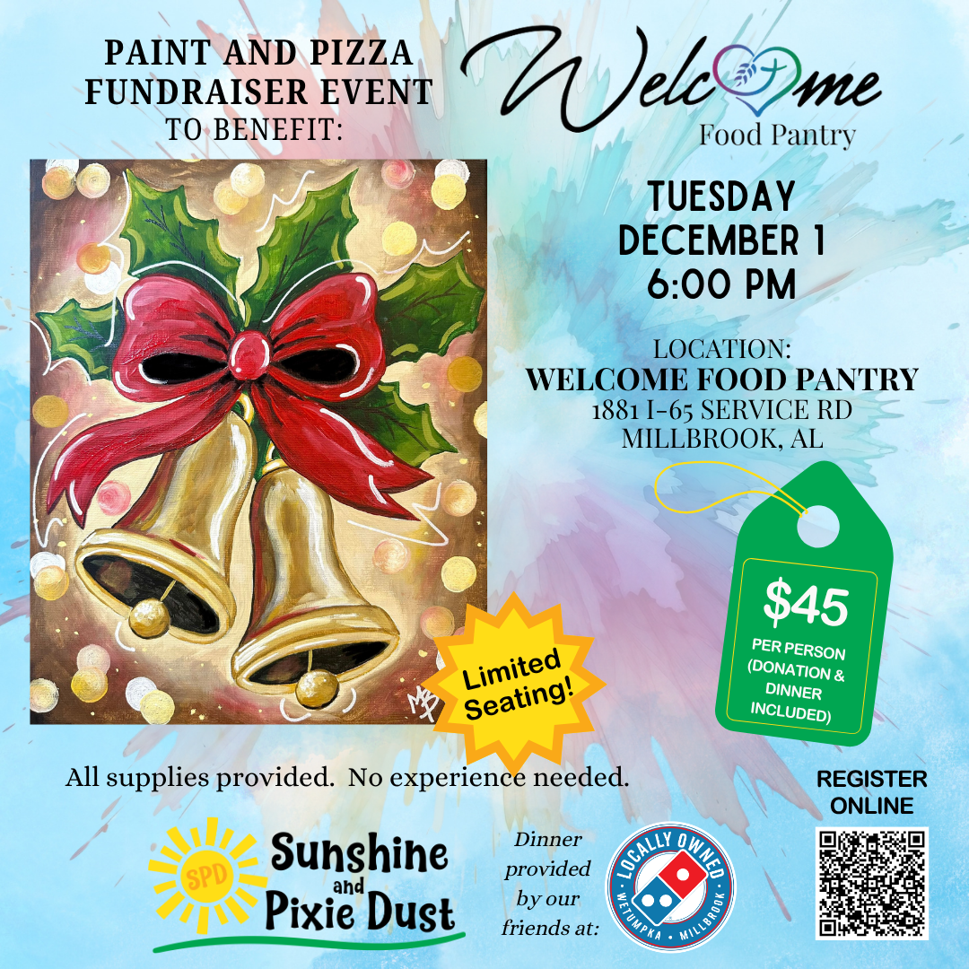 12/01/2026 PM 06:00 Paint and Pizza Fundraiser Welcome Food Pantry
