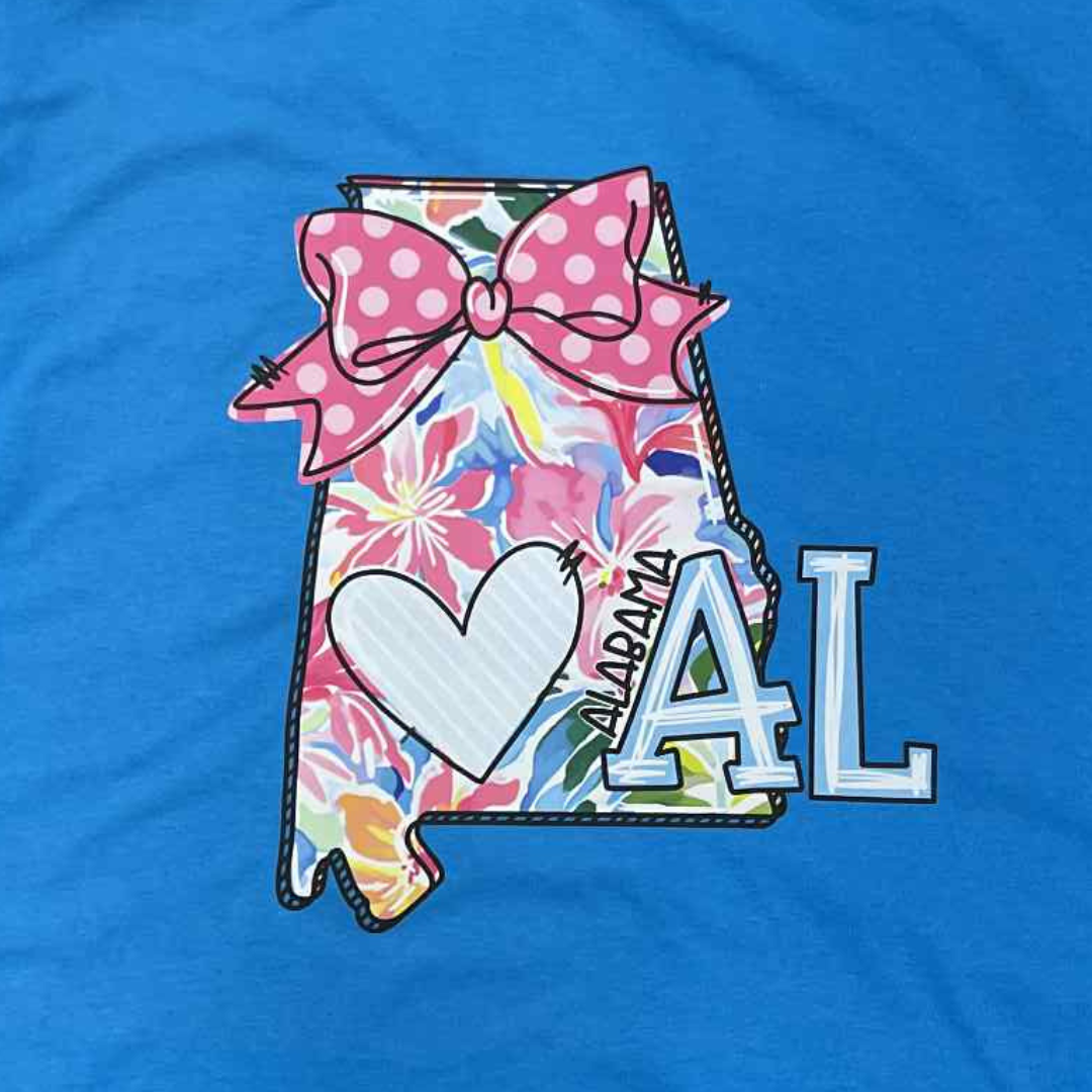 Alabama Bow T-Shirt, Soft Style, Unisex Fit