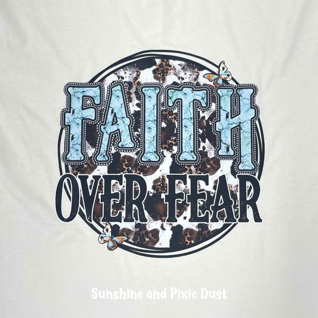 Faith Over Fear Off White T-Shirt, Soft Style, Unisex Fit