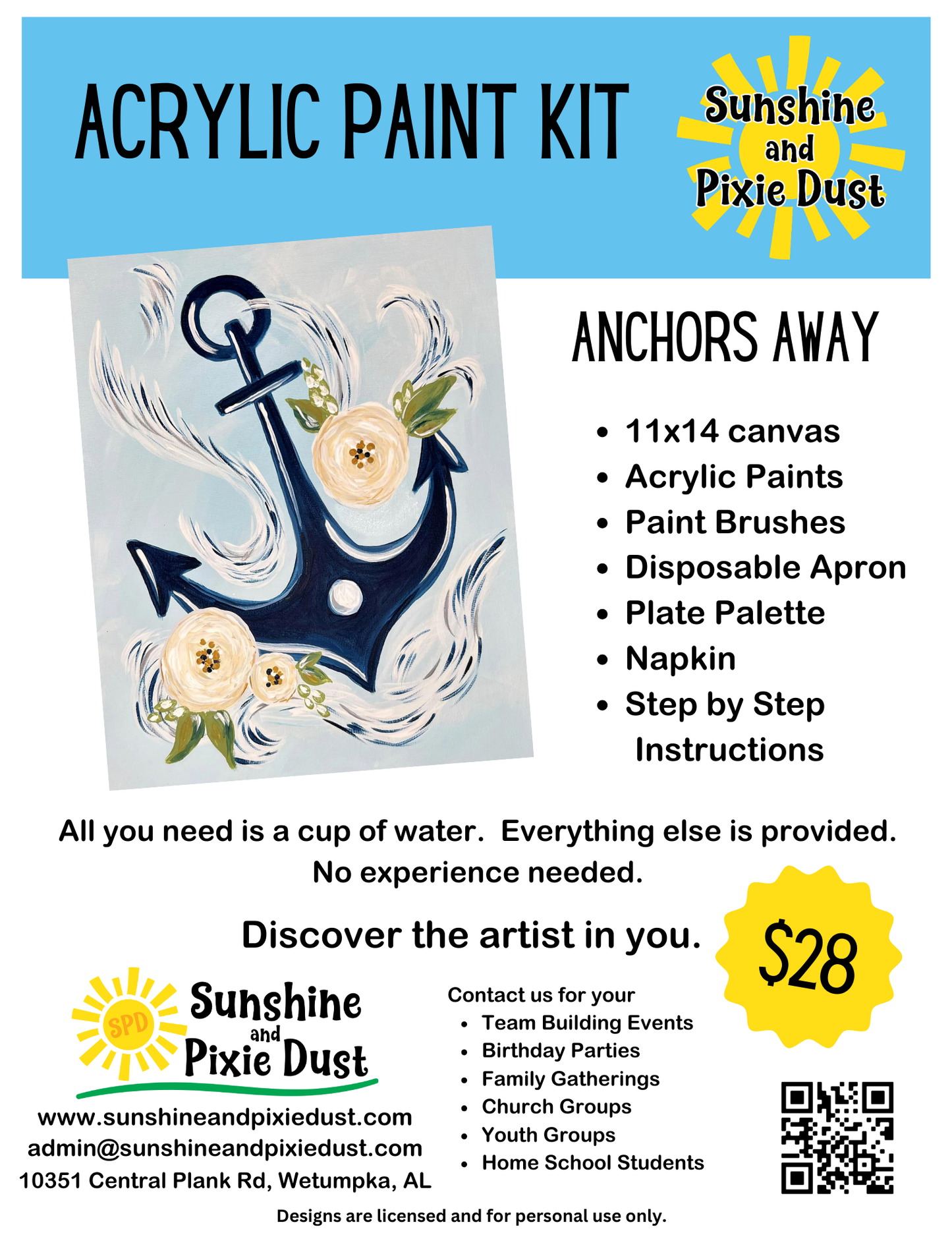 Anchors Away Acrylic Paint Kit