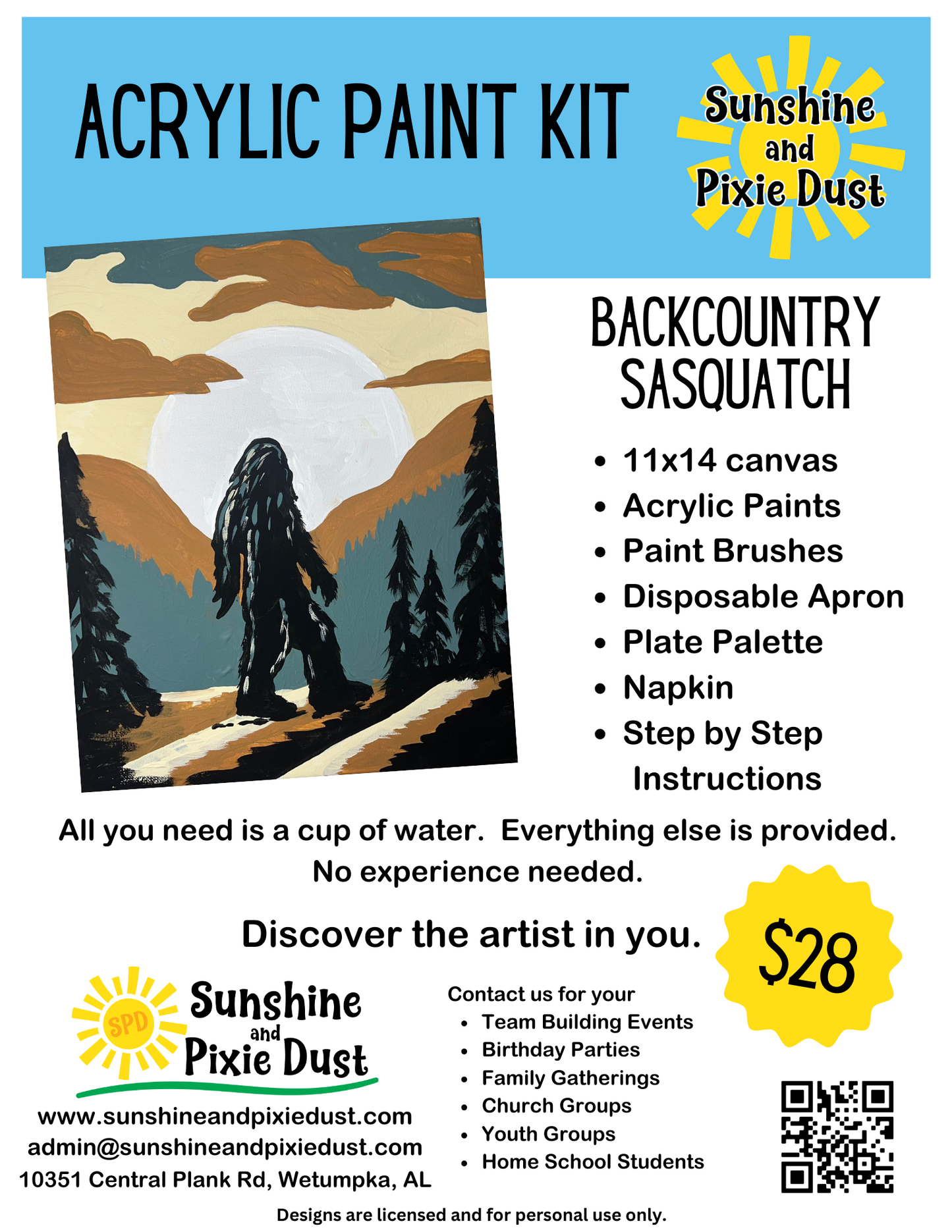 Backcountry Sasquatch Acrylic Paint Kit