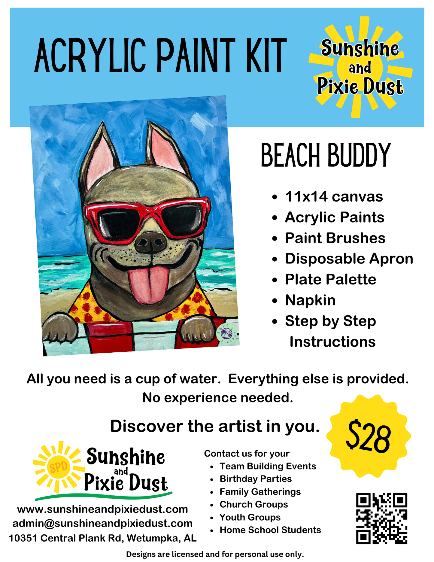 Beach Buddy Acrylic Paint Kit