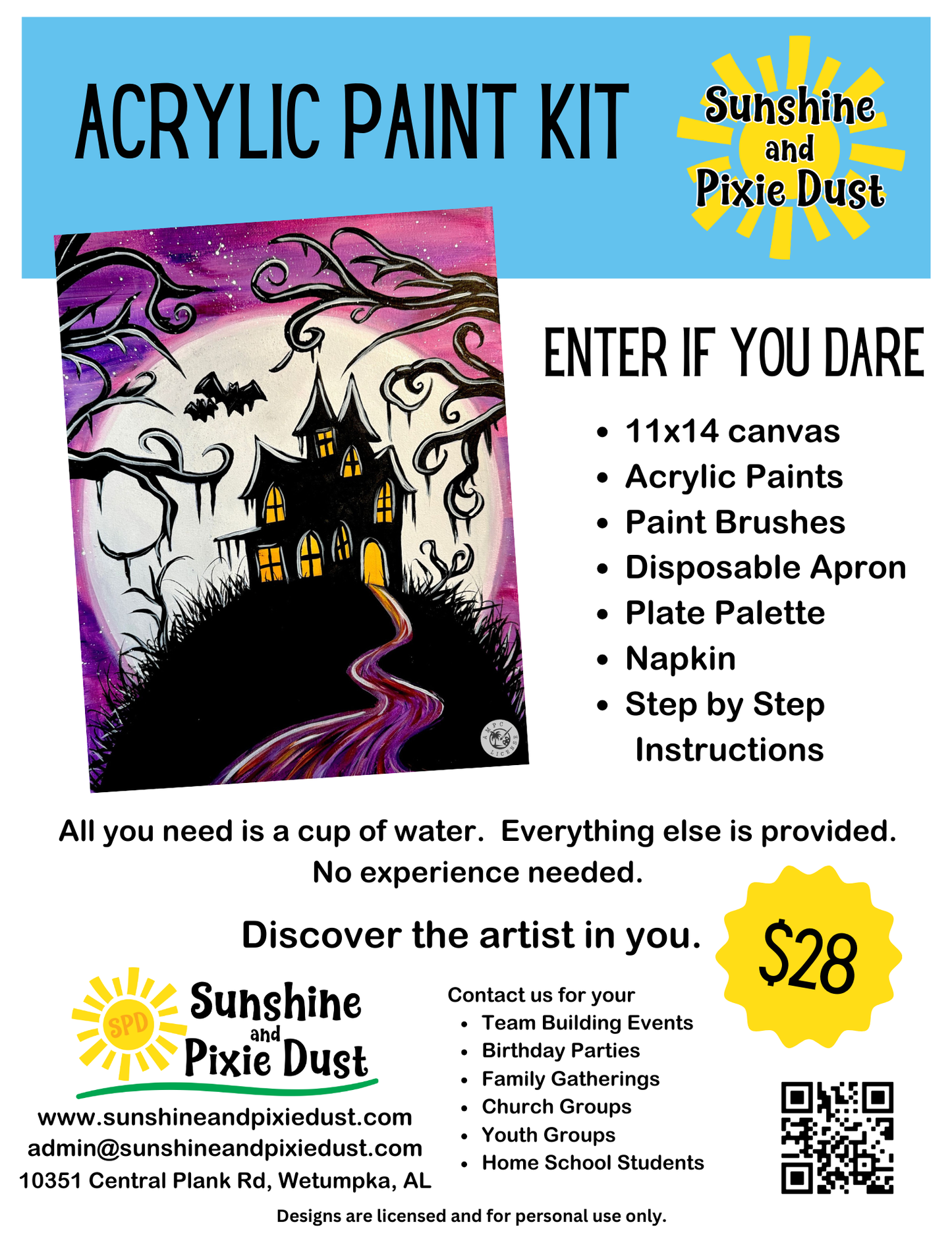Enter if you Dare Acrylic Paint Kit