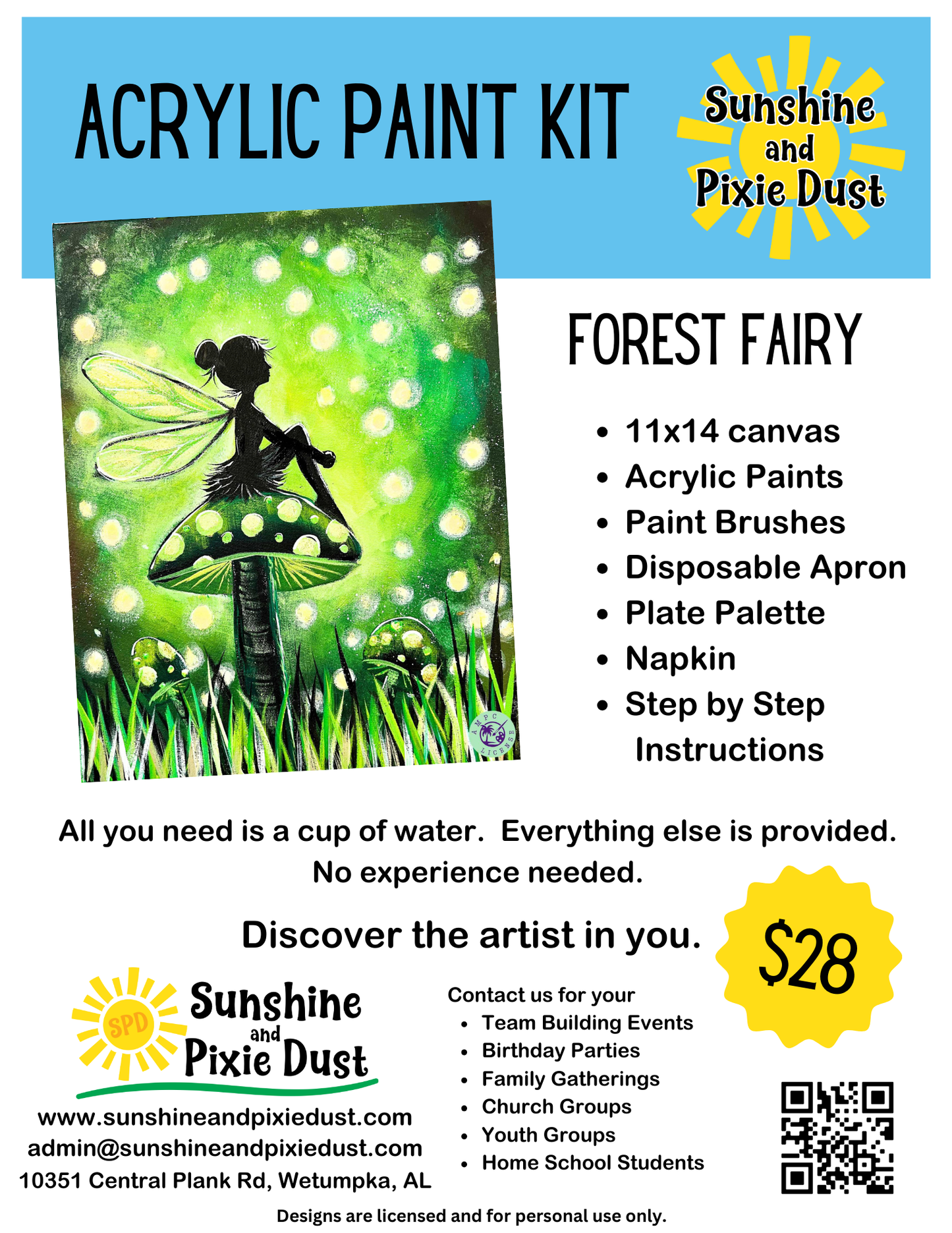 Forest Fairy Acrylic Paint Kit