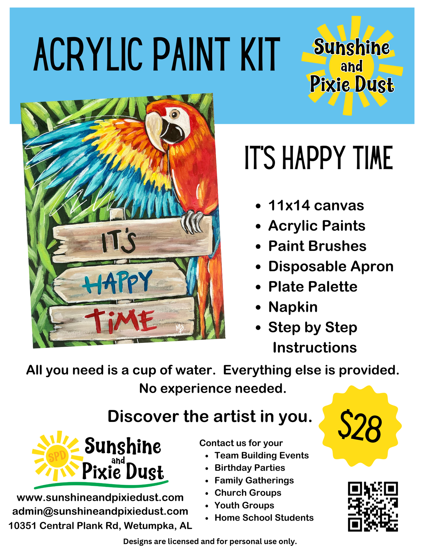 It's Happy Time Acrylic Paint Kit