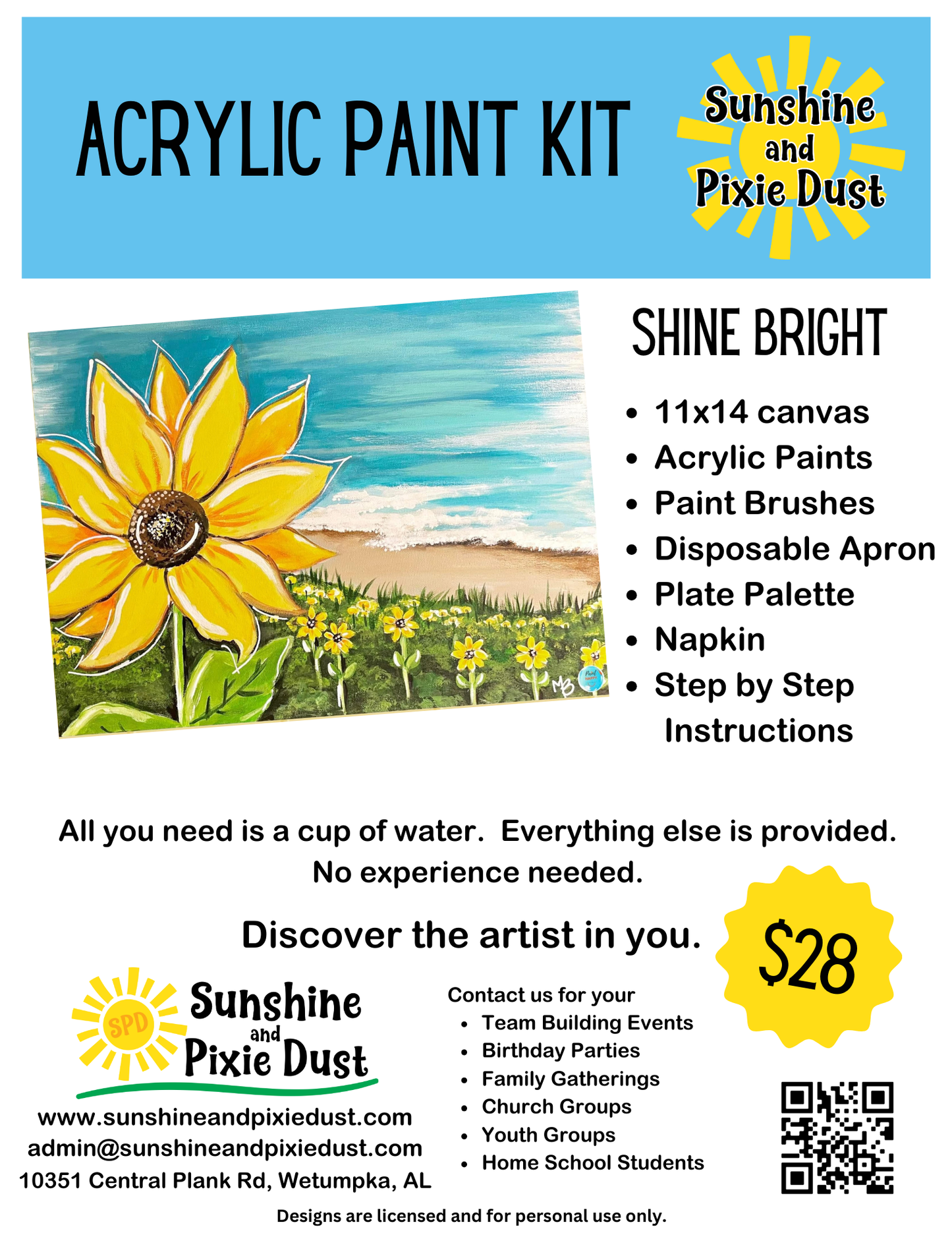 Shine Bright Acrylic Paint Kit