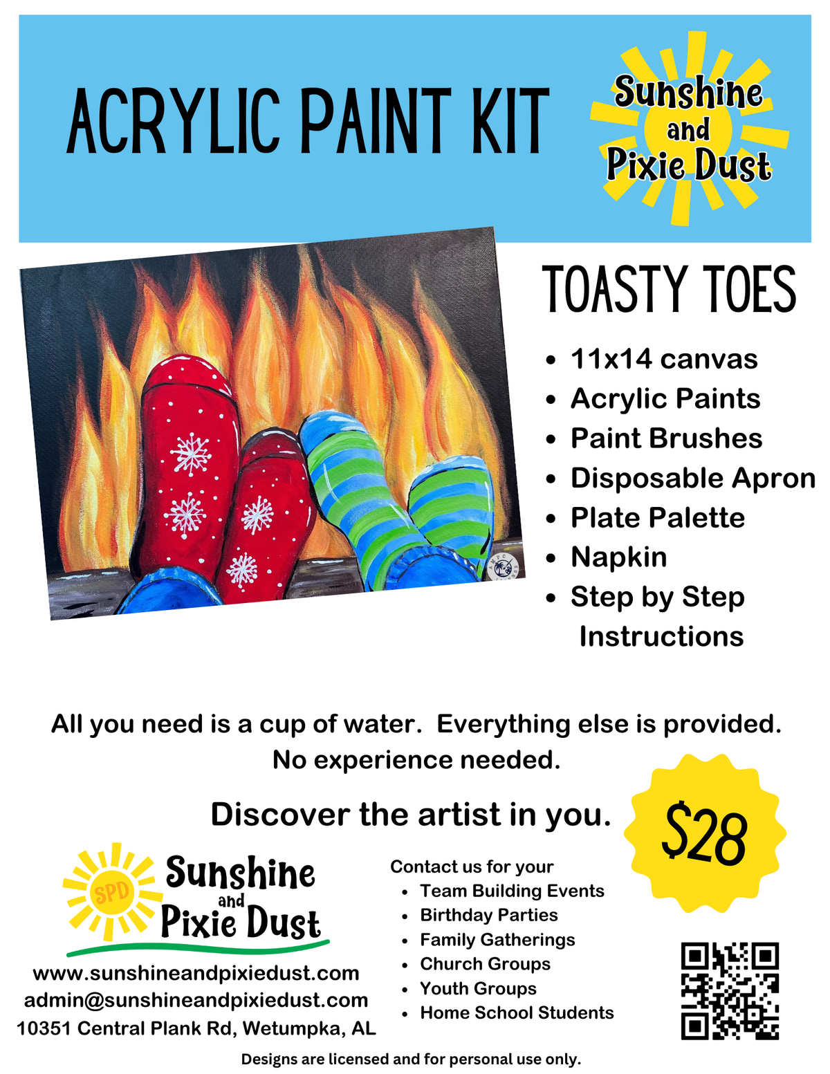 Toe Dusting Toasty Toes Paint Kit โ Sunshine and Pixie Dust