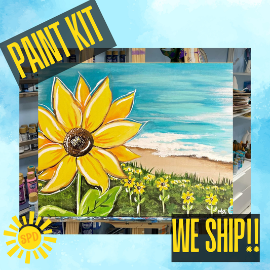 Shine Bright Paint Kit – Pre-Drawn Canvas | DIY Paint Kit for All Ages | Easy At-Home Activity | Art Gift