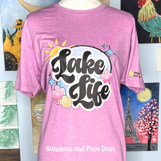 Lake Life Heather Orchid T-Shirt, Soft Style, Unisex Fit, Summer Fun