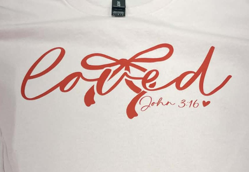 Loved John 3:16 T-Shirt | Faith-Based Scripture Tee | Inspirational Christian Apparel | Religious Encouragement Shirt