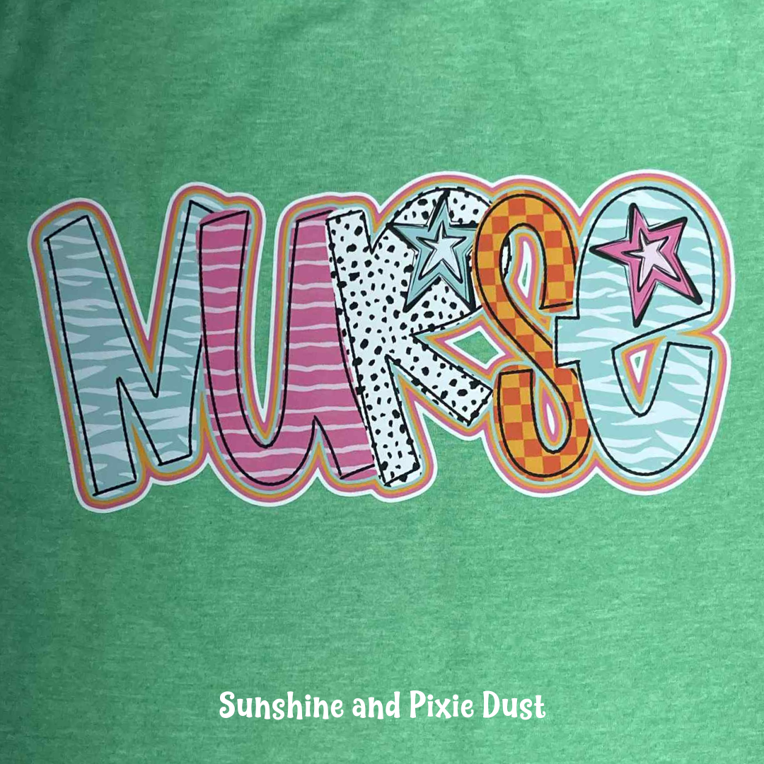 Nurse Star Heather Green T-Shirt, Soft Style, Unisex Fit