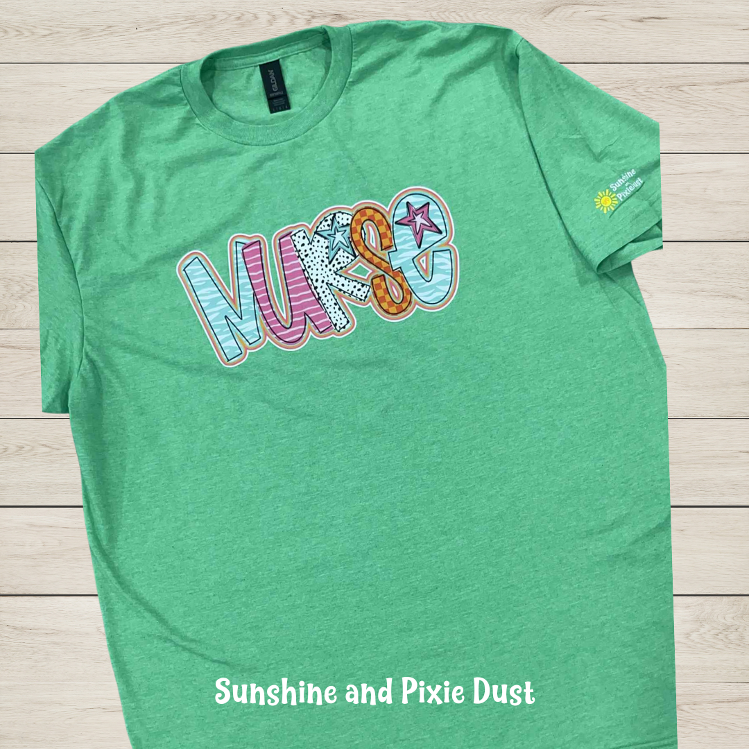 Nurse Star Heather Green T-Shirt, Soft Style, Unisex Fit