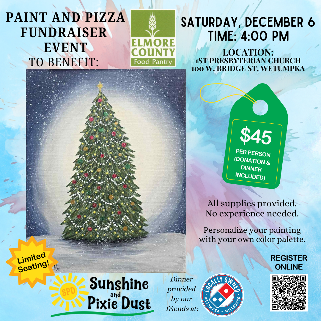 12/06/2025 PM 04:00 Paint and Pizza Fundraiser Elmore County Food Pantry