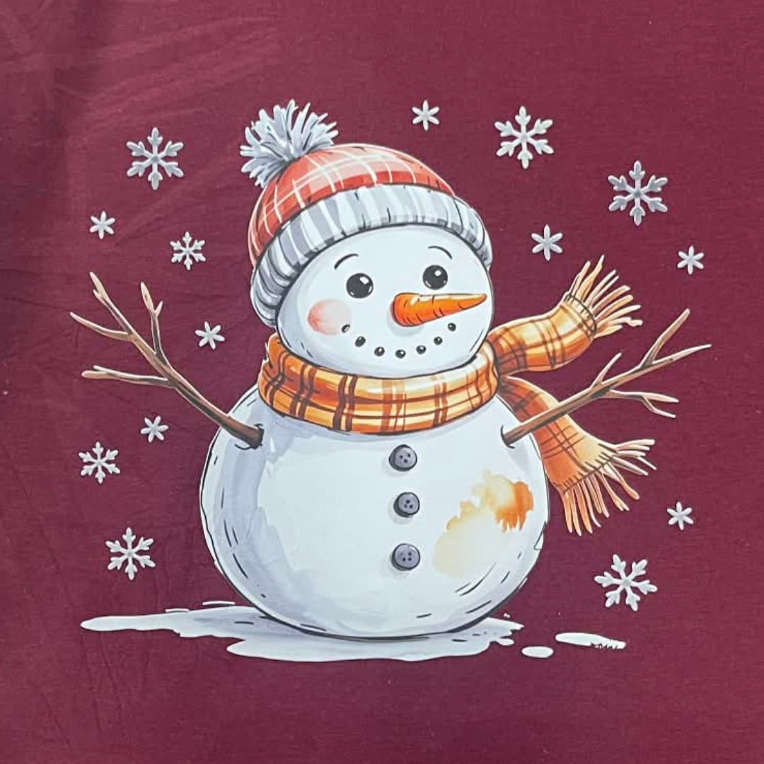 Cozy Winter Snowman T-Shirt • Cute Holiday Snowman Graphic Tee • Christmas Snow Day Shirt