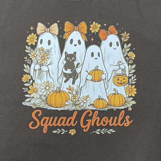Squad Ghouls T-Shirt | Cute Ghost Squad Fall T-Shirt | Halloween Besties Tee | Spooky Season Friends Shirt