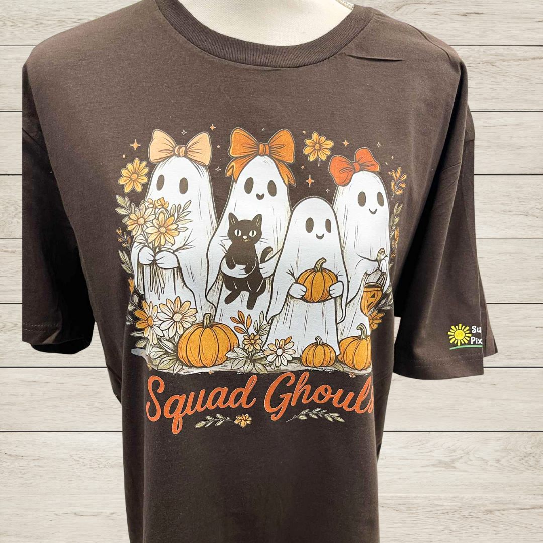 Squad Ghouls T-Shirt | Cute Ghost Squad Fall T-Shirt | Halloween Besties Tee | Spooky Season Friends Shirt