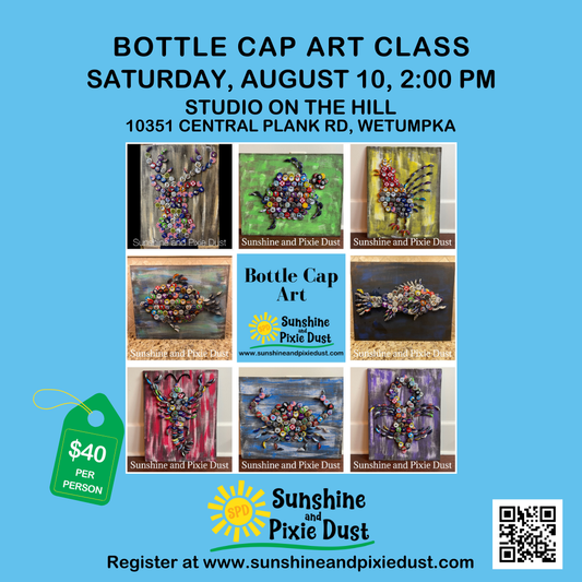 08/10/2024 PM 02:00 Bottle Cap Art Class (SPD Studio)