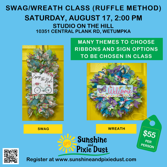 08/17/2024 PM 02:00 Swag/Wreath Class (SPD Studio)