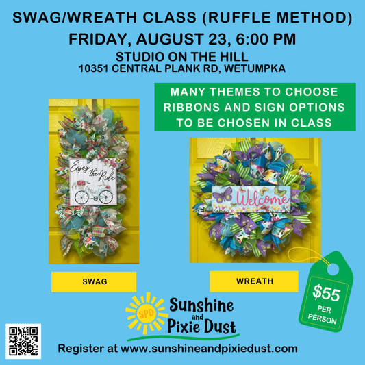 08/23/2024 PM 06:00 Swag/Wreath Class (SPD Studio)