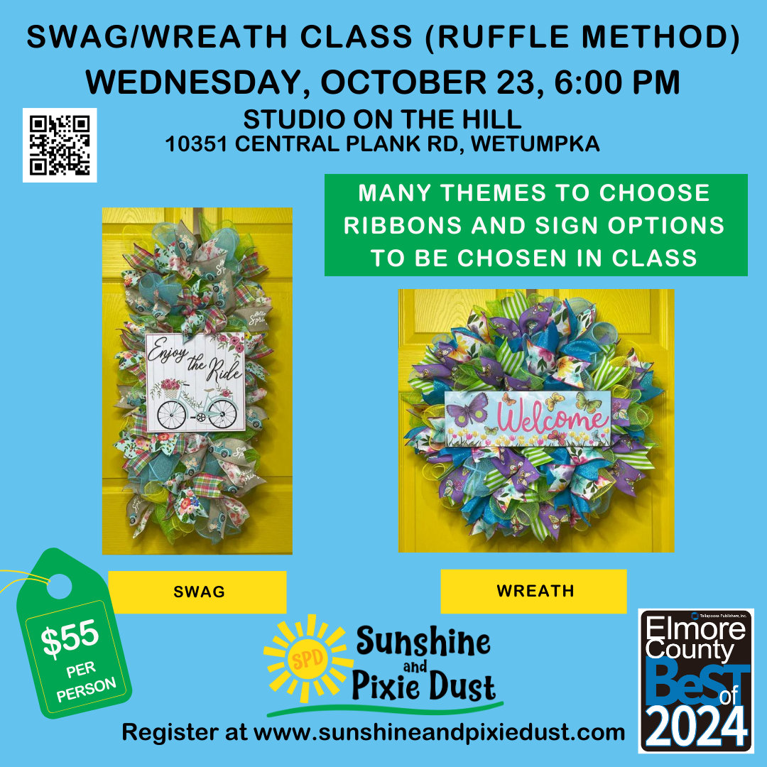 10/23/2024 PM 06:00 Swag/Wreath Class (SPD Studio)