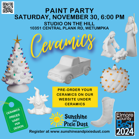 11/30/2024 PM 06:00 Ceramic Paint Party (SPD Studio)