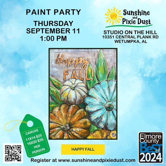09/11/2025 PM 01:00 Paint Party (SPD Studio)