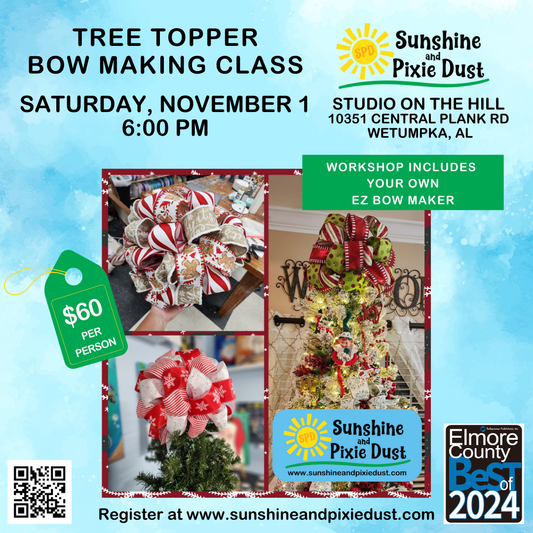 11/01/2025 PM 06:00 Tree Topper Making Class (SPD Studio)